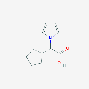 molecular formula C11H15NO2 B14885015 2-cyclopentyl-2-(1H-pyrrol-1-yl)acetic acid 