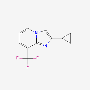 molecular formula C11H9F3N2 B14885038 Imidazo[1,2-a]pyridine, 2-cyclopropyl-8-(trifluoromethyl)- 