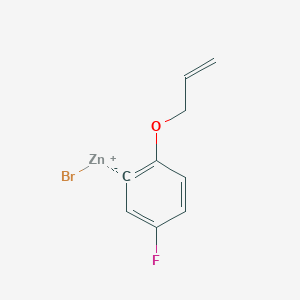 molecular formula C9H8BrFOZn B14885042 2-Allyloxy-5-fluorophenylZinc bromide 