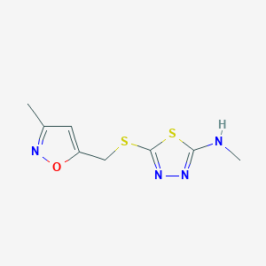 n-Methyl-5-(((3-methylisoxazol-5-yl)methyl)thio)-1,3,4-thiadiazol-2-amine