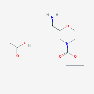 (S)-tert-Butyl 2-(aminomethyl)morpholine-4-carboxylate acetate