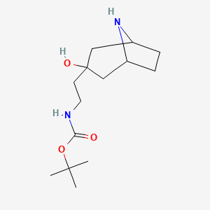 tert-Butyl (2-(3-hydroxy-8-azabicyclo[3.2.1]octan-3-yl)ethyl)carbamate