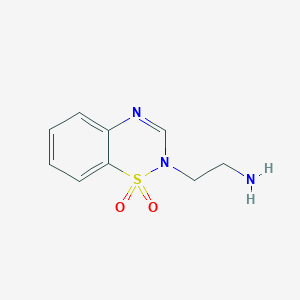 molecular formula C9H11N3O2S B1488510 2-(2-aminoethyl)-2H-benzo[e][1,2,4]thiadiazine 1,1-dioxide CAS No. 1292175-73-5