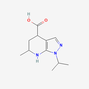 molecular formula C11H17N3O2 B14885101 1-isopropyl-6-methyl-4,5,6,7-tetrahydro-1H-pyrazolo[3,4-b]pyridine-4-carboxylic acid 