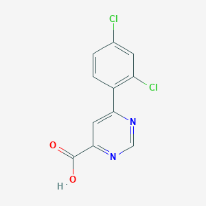 molecular formula C11H6Cl2N2O2 B14885103 6-(2,4-Dichlorophenyl)pyrimidine-4-carboxylic acid 