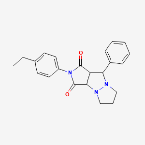 molecular formula C22H23N3O2 B14885113 2-(4-ethylphenyl)-9-phenyltetrahydro-5H-pyrazolo[1,2-a]pyrrolo[3,4-c]pyrazole-1,3(2H,3aH)-dione 