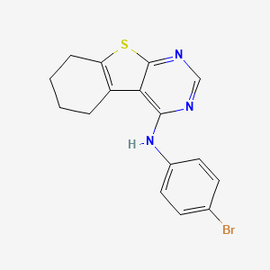 molecular formula C16H14BrN3S B14885121 N-(4-bromophenyl)-5,6,7,8-tetrahydro[1]benzothieno[2,3-d]pyrimidin-4-amine 