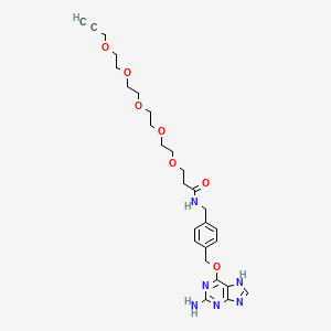 molecular formula C27H36N6O7 B14885151 Alkyne-PEG5-SNAP 