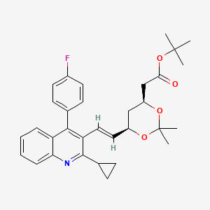 tert-Butyl 2-((4S,6R)-6-((E)-2-(2-cyclopropyl-4-(4-fluorophenyl)quinolin-3-yl)vinyl)-2,2-dimethyl-1,3-dioxan-4-yl)acetate