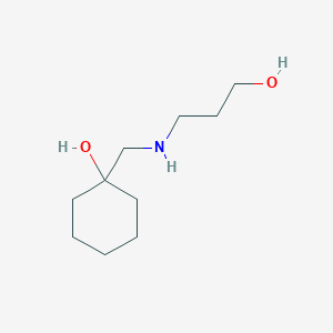 molecular formula C10H21NO2 B1488520 1-{[(3-Hydroxypropyl)amino]methyl}cyclohexan-1-ol CAS No. 1183578-13-3