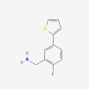 (2-Fluoro-5-(thiophen-2-yl)phenyl)methanamine