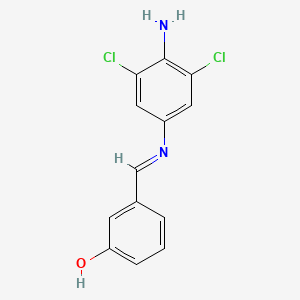 3-{(E)-[(4-amino-3,5-dichlorophenyl)imino]methyl}phenol