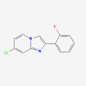 molecular formula C13H8ClFN2 B14885218 7-Chloro-2-(2-fluorophenyl)imidazo[1,2-a]pyridine 