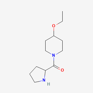 molecular formula C12H22N2O2 B1488522 4-乙氧基-1-(吡咯烷-2-羰基)哌啶 CAS No. 1247700-94-2