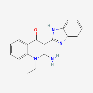 2-amino-3-(1H-benzimidazol-2-yl)-1-ethylquinolin-4(1H)-one