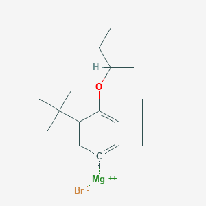 molecular formula C18H29BrMgO B14885234 (4-sec-Butyloxy-3,5-di-t-butylphenyl)magnesium bromide 