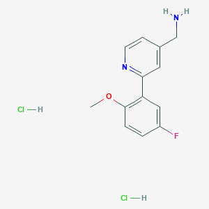 (2-(5-Fluoro-2-methoxyphenyl)pyridin-4-yl)methanamine dihydrochloride