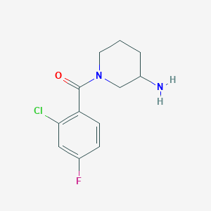 molecular formula C12H14ClFN2O B1488524 (3-Aminopiperidin-1-yl)(2-chloro-4-fluorophenyl)methanone CAS No. 1291555-66-2
