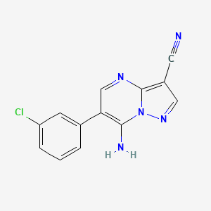 7-Amino-6-(3-chlorophenyl)pyrazolo[1,5-a]pyrimidine-3-carbonitrile