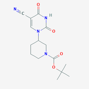 tert-butyl 3-(5-cyano-2,4-dioxo-3,4-dihydropyrimidin-1(2H)-yl)piperidine-1-carboxylate