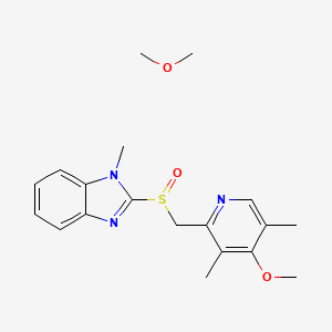 2-(((4-Methoxy-3,5-dimethylpyridin-2-yl)methyl)sulfinyl)-1-methyl-1H-benzo[d]imidazole--methoxymethane