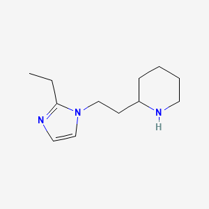 molecular formula C12H21N3 B1488527 2-[2-(2-乙基-1H-咪唑-1-基)乙基]哌啶 CAS No. 1251291-83-4