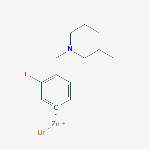 3-Fluoro-4-[(3-methyl-1-piperidino)methyl]phenylZinc bromide