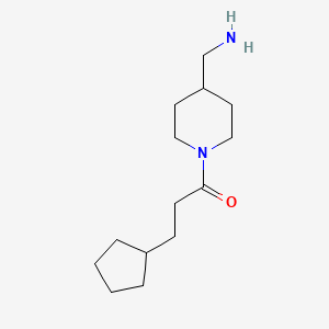1-[4-(Aminomethyl)piperidin-1-yl]-3-cyclopentylpropan-1-one