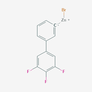 molecular formula C12H6BrF3Zn B14885299 3-(3,4,5-Trifluorophenyl)phenylZinc bromide 