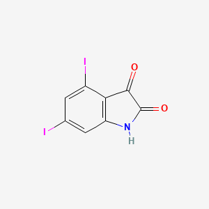 molecular formula C8H3I2NO2 B14885311 4,6-Diiodo-1H-indole-2,3-dione 