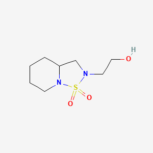 molecular formula C8H16N2O3S B14885333 2-(2-hydroxyethyl)hexahydro-2H-[1,2,5]thiadiazolo[2,3-a]pyridine 1,1-dioxide 