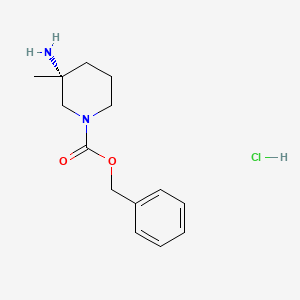 molecular formula C14H21ClN2O2 B14885379 (R)-benzyl 3-amino-3-methylpiperidine-1-carboxylate hydrochloride 