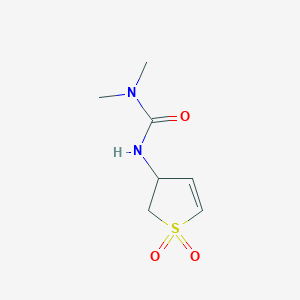 molecular formula C7H12N2O3S B14885383 3-(1,1-Dioxido-2,3-dihydrothiophen-3-yl)-1,1-dimethylurea 