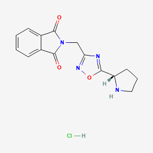 (S)-2-((5-(pyrrolidin-2-yl)-1,2,4-oxadiazol-3-yl)methyl)isoindoline-1,3-dione hydrochloride