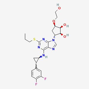 (1S,2S,3R,5R)-3-(6-(((1R,2S)-2-(3,4-Difluorophenyl)cyclopropyl)amino)-2-(propylthio)-9H-purin-9-yl)-5-(2-hydroxyethoxy)cyclopentane-1,2-diol