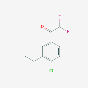 molecular formula C10H9ClF2O B14885394 1-(4-Chloro-3-ethylphenyl)-2,2-difluoroethanone 