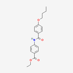 molecular formula C20H23NO4 B14885427 Ethyl 4-{[(4-butoxyphenyl)carbonyl]amino}benzoate 