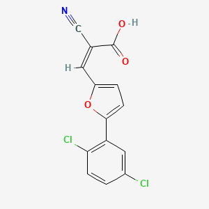 molecular formula C14H7Cl2NO3 B14885440 (2Z)-2-cyano-3-[5-(2,5-dichlorophenyl)furan-2-yl]prop-2-enoic acid 