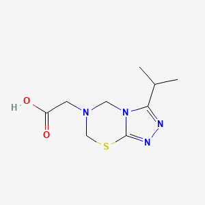 molecular formula C9H14N4O2S B14885460 2-(3-isopropyl-5H-[1,2,4]triazolo[3,4-b][1,3,5]thiadiazin-6(7H)-yl)acetic acid 