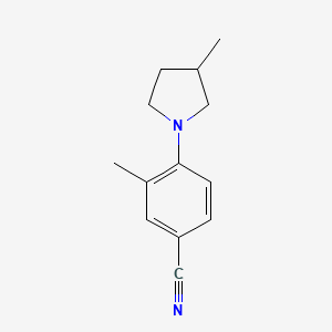 molecular formula C13H16N2 B1488547 3-Methyl-4-(3-methylpyrrolidin-1-yl)benzonitrile CAS No. 1247450-79-8