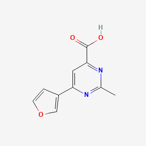 molecular formula C10H8N2O3 B14885484 6-(Furan-3-yl)-2-methylpyrimidine-4-carboxylic acid 