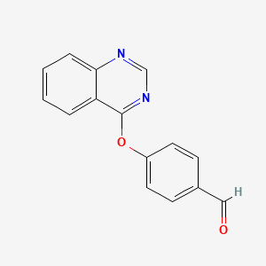 molecular formula C15H10N2O2 B14885487 4-(Quinazolin-4-yloxy)benzaldehyde 