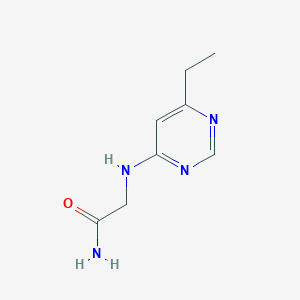 molecular formula C8H12N4O B1488549 2-[(6-乙基嘧啶-4-基)氨基]乙酰胺 CAS No. 1247790-97-1