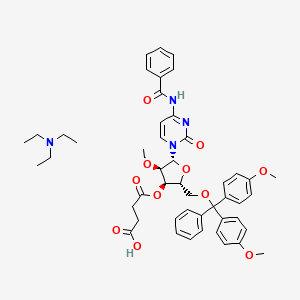 molecular formula C48H56N4O11 B14885495 N4-Benzoyl-5'-O-(4,4'-dimethoxytrityl)-2'-O-methylcytidine-3'-O-succinate, triethylamine salt 