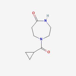 molecular formula C9H14N2O2 B14885506 1-(Cyclopropanecarbonyl)-1,4-diazepan-5-one 