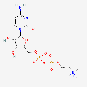 molecular formula C14H25N4O11P2- B14885540 4-amino-1-{5-O-[({[2-(trimethylammonio)ethoxy]phosphinato}oxy)phosphinato]pentofuranosyl}pyrimidin-2(1H)-one 