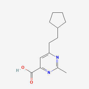 6-(2-Cyclopentylethyl)-2-methylpyrimidine-4-carboxylic acid