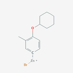 molecular formula C13H17BrOZn B14885590 4-Cyclohexyloxy-3-methylphenylZinc bromide 