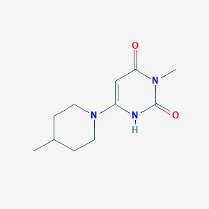 molecular formula C11H17N3O2 B1488560 3-methyl-6-(4-methylpiperidin-1-yl)pyrimidine-2,4(1H,3H)-dione CAS No. 1235327-57-7