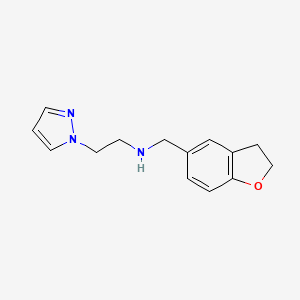 n-((2,3-Dihydrobenzofuran-5-yl)methyl)-2-(1h-pyrazol-1-yl)ethan-1-amine